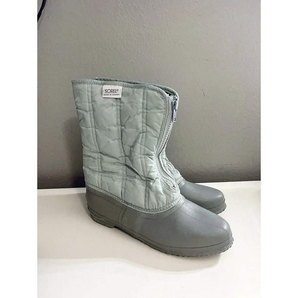 sorel winter boots Rubber Soles Zip Up‎ Sz 8